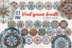 Christmas Snowflake Wind Spinner wrap sublimation BUNDLE Product Image 1