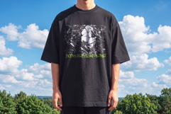 Men's Oversized T-Shirt Mockup PSD Color Change Product Image 1