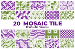 20 Mosaic Tile Brushes for Procreate Seamless Pattern Product Image 1
