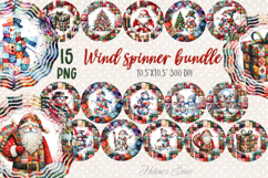 Cute Christmas designs Wind Spinner wrap sublimation BUNDLE Product Image 7