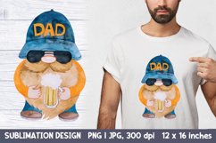 Dad Gnome. Fathers Day Sublimation. Beer Dad. Product Image 1