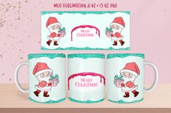 Santa mug, Christmas mug designs. Santa with gift Product Image 1
