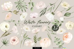 White flowers clipart Product Image 1