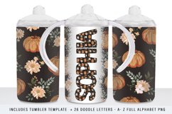 Straight Sippy and Doodle Letters Bundle Girl Design 32 Product Image 1