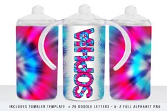 Straight Sippy and Doodle Letters Bundle Girl Design 67 Product Image 1