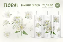 Tender Floral Tumbler Design 20,30 oz - Sublimation. Product Image 1