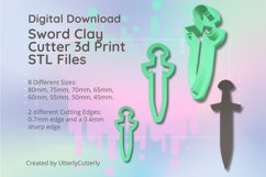 Sword Clay Cutter - STL Digital File Download- 8 sizes and 2 Product Image 1