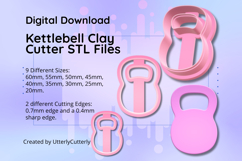Clay Cutter STL File Kettlebell- Fitness Earring Digital Fil Product Image 1