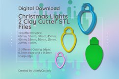 Christmas Lights 2 Clay Cutter - STL Digital File Download- Product Image 1