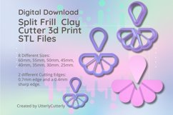 Split Deco Frill Clay Cutter - STL Digital File Download- 8 Product Image 1