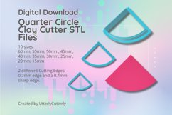 Quarter Circle Clay Cutter - STL Digital File Download- 10 s Product Image 1
