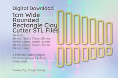 1cm Wide Rounded Rectangle Clay Cutter - STL Digital File Product Image 1