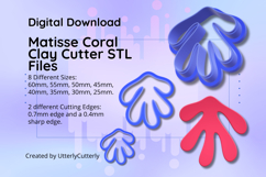 Clay Cutter STL File Matisse 2- Seaweed Coral Earring Digita Product Image 1