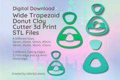 Wide Trapezoid Donut Clay Cutter - STL Digital File Download Product Image 1