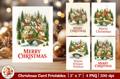 Christmas Card , Vintage Christmas, Snow Christmas Village Product Image 1