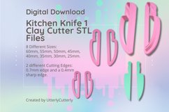 Kitchen Knife Clay Cutter - Chef STL Digital File Download- Product Image 1