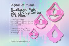 Scallop Petal Donut Clay Cutter - Art Deco Fall STL Digital Product Image 1