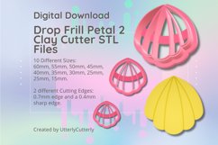 Drop Frill Petal 2 Clay Cutter - Flower STL Digital File Dow Product Image 1