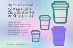 Coffee Cup Clay Cutter - Embossed STL Digital File Download- Product Image 1