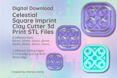 Celestial Square Imprint Clay Cutter - STL Digital File Down Product Image 1