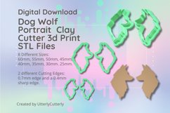 Dog Wolf Clay Cutter - Portrait STL Digital File Download- 8 Product Image 1
