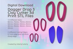 Dagger Drop 3 Clay Cutter - STL Digital File Download- 13 si Product Image 1
