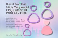 Wide Trapezoid Clay Cutter - STL Digital File Download- 8 si Product Image 1