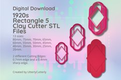1920s Rectangle 5 Clay Cutter - STL Digital File Download- 1 Product Image 1