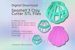 Seashell 3 Clay Cutter - Mermaid STL Digital File Download- Product Image 1