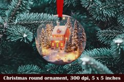 3D Christmas Ornament- Christmas round ornament. Product Image 1