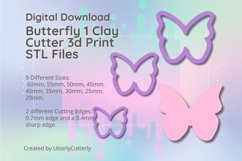 Butterfly 1 Clay Cutter - STL Digital File Download- 9 sizes Product Image 1