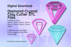 Clay Cutter STL File Diamond Crystal- Mystic Earring Digital Product Image 1