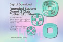 Rounded Embossed Square Donut Clay Cutter - STL Digital File Product Image 1