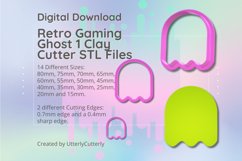 Retro Game Ghost Clay Cutter - Retro Game STL Digital File D Product Image 1