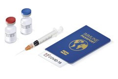 Vaccine, syringe and passport vector illustration Product Image 1