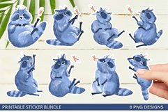 Cute Raccoon PNG|Printable Stickers Cricut Design Product Image 1