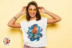 Hippie. Hippie Sublimation. Boho Woman. Hippie Girl. Product Image 2