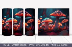 Magic mushrooms- 3d tumbler wrap, 3d sublimation design Product Image 1
