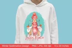 Winter Sublimation Fashion Girl. Happy Winter. Product Image 2