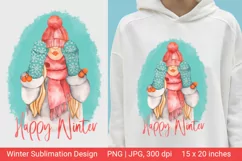 Winter Sublimation Fashion Girl. Happy Winter. Product Image 1
