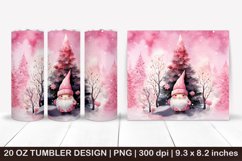 Pink Christmas Tumbler, Pink Gnomes,Christmas gnomes tumbler Product Image 1