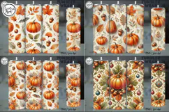Seamless Cute Pumpkin Tumbler Wrap Sublimation, 20 oz Product Image 2