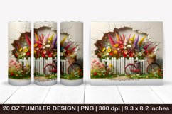 3D tumbler, 3D cracked wall, 3D Brocken wall, Spring Tumbler Product Image 1