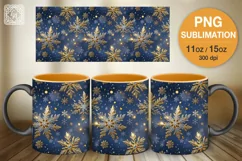 Frozen Beauty / Christmas Vibe mug wrap. 11&15oz Product Image 1