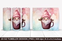 Pink Christmas Tumbler, Pink Gnomes,Christmas gnomes tumbler Product Image 1