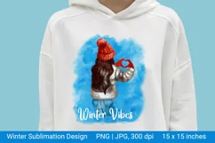 Winter Vibes. Sublimation Winter. Winter Fashion Girl. Product Image 2