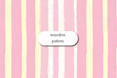 Pink Yellow Stripe Seamless Pattern Pastel Lines JPG Product Image 1