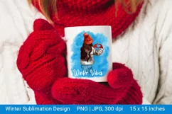 Winter Vibes. Sublimation Winter. Winter Fashion Girl. Product Image 3