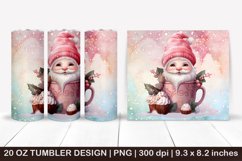 Pink Christmas Tumbler, Pink Gnomes,Christmas gnomes tumbler Product Image 1