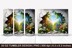 3D tumbler, 3D cracked wall, 3D Brocken wall, Spring Tumbler Product Image 1